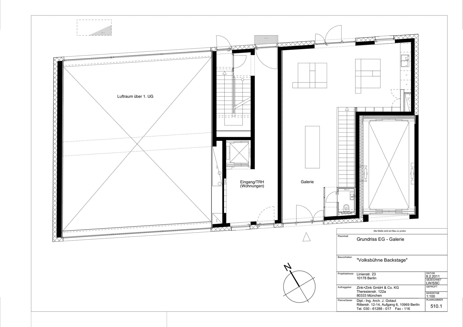 Attractive Commercial & Residential Space in Berlin-Mitte – Prime Commercial Property in the Heart of Berlin - Floor Plan 1