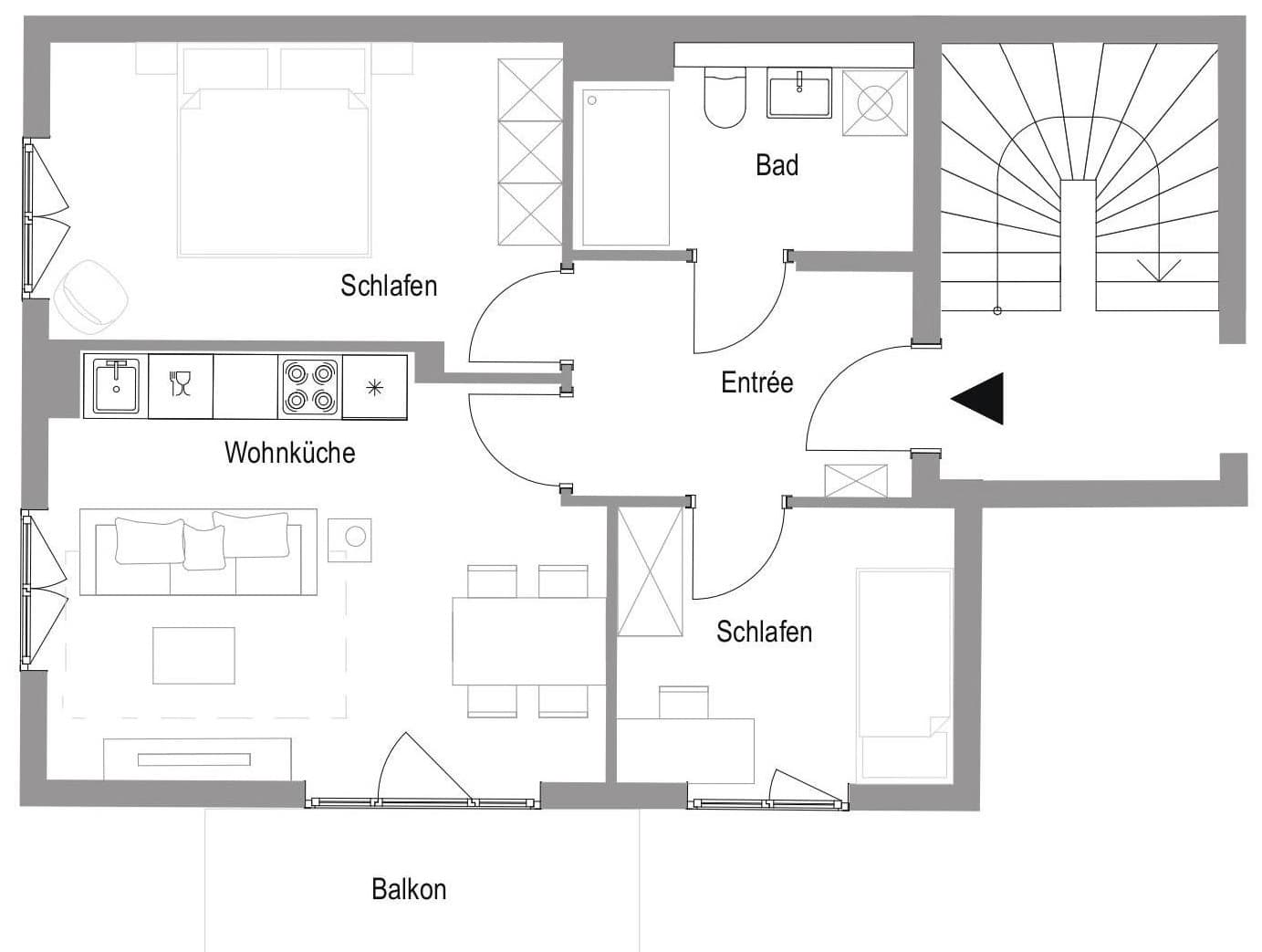 LH90-Luxurious apartment in one of the sort-out residential areas of Berlin - 户型图 1