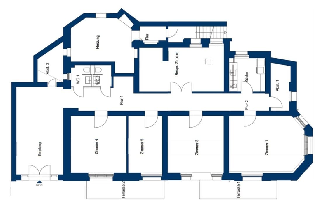 Penthouse in Grunewald- Spacious luxury with far-reaching views, elegance and maximum living comfort - 户型图 1