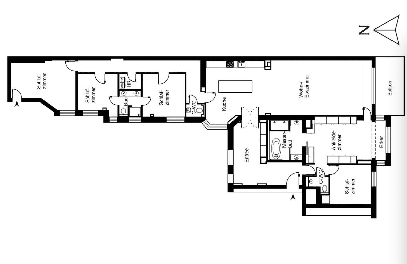 Historic Luxury Apartment in Berlin-Wilmersdorf – 248 sqm, 2 Balconies & Elevator - 户型图 1