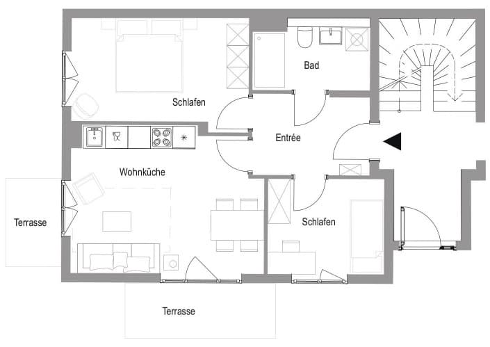 LH90-Luxurious apartment in one of the sort-out residential areas of Berlin - 户型图 1