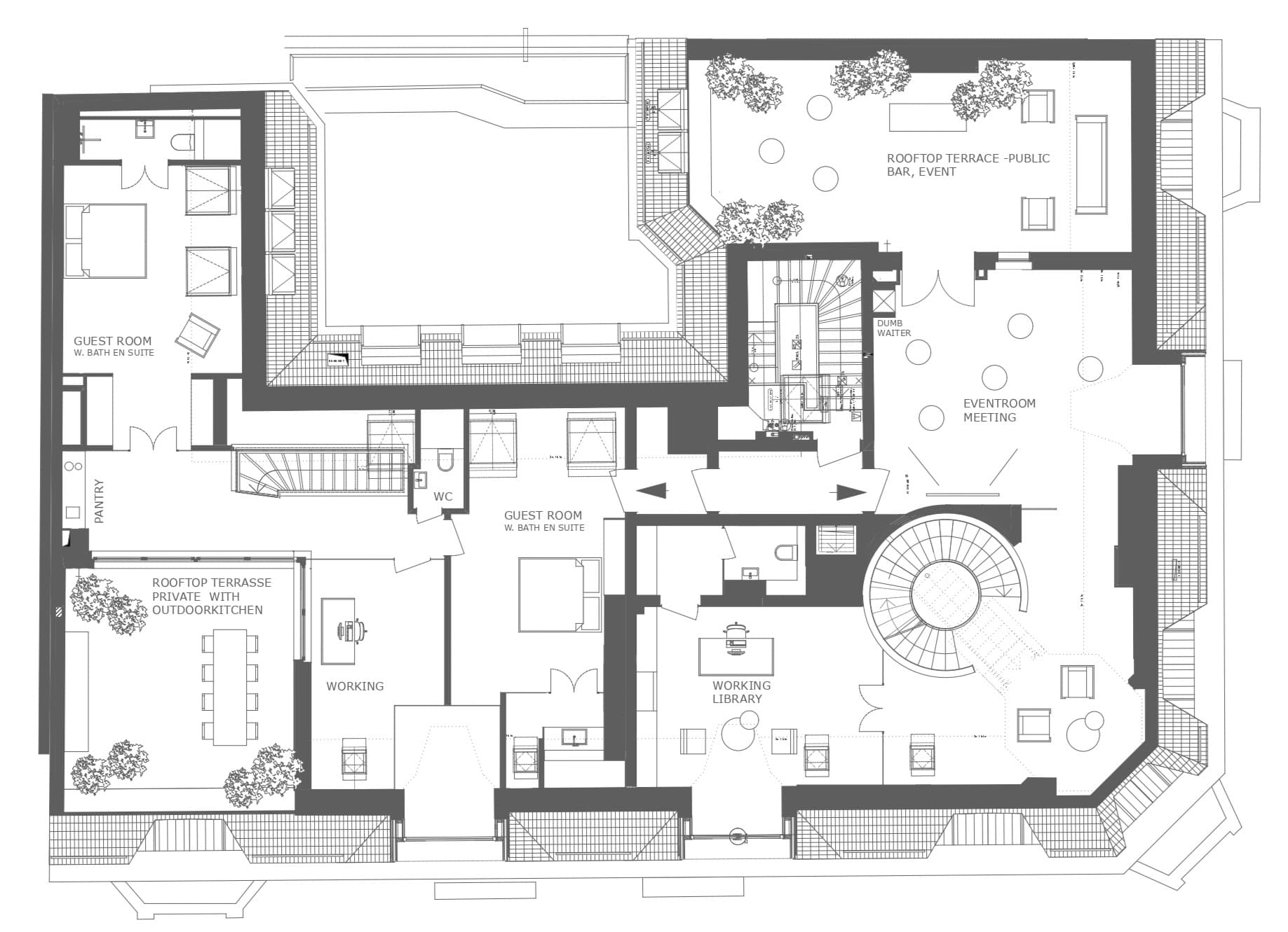Luxury Penthouse with 360° Glass Dome & Rooftop Terraces – THE 600 in Berlin-Mitte - 户型图 1