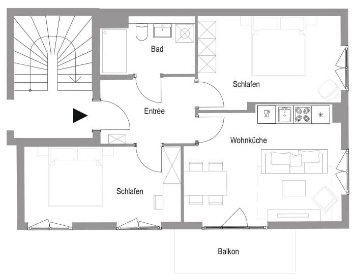 LH90-Luxurious apartment in one of the sort-out residential areas of Berlin - 户型图 1