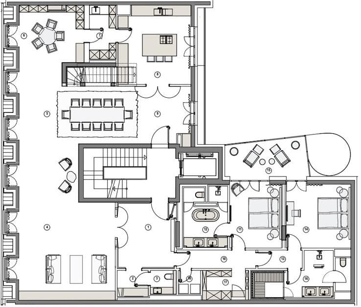 Luxury Duplex Penthouse with Private Elevator & Panoramic Rooftop Terraces - 户型图 2