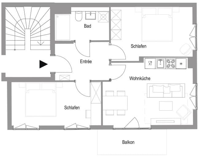LH90-Luxurious apartment in one of the sort-out residential areas of Berlin - 户型图 1