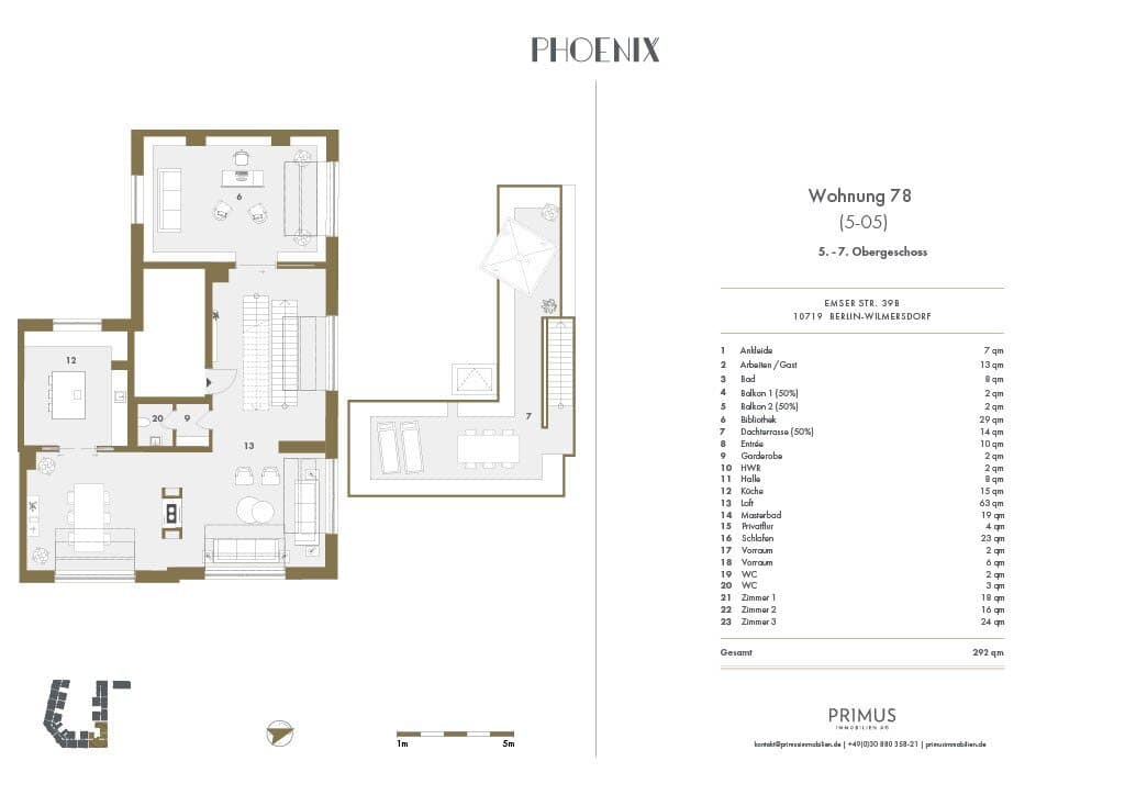 Phoenix Residences – Luxury Residences in a Landmark Altbau Near Kurfürstendamm - Grundriss 1